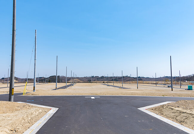 造成工事における土地づくりと基盤整備のイメージ写真